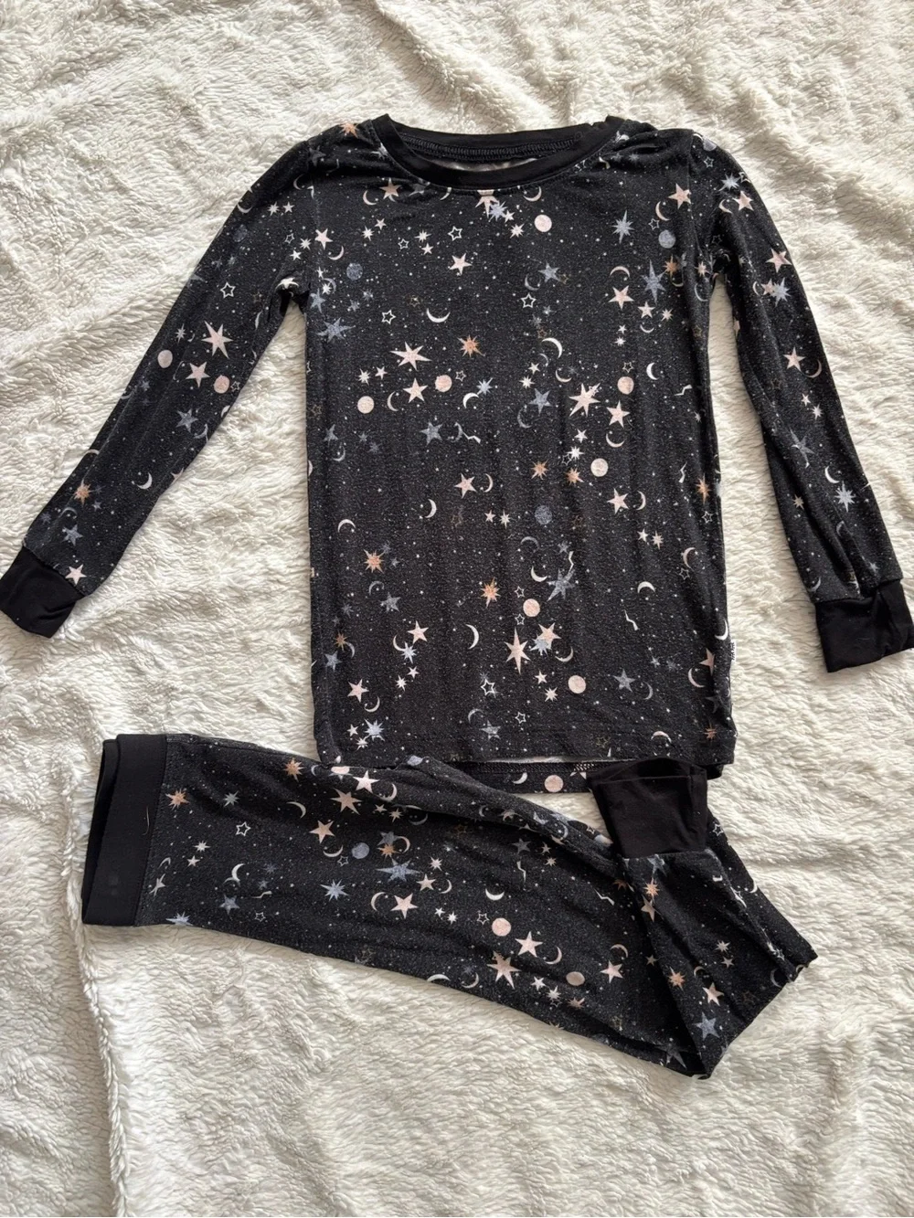 Little Sleepies Black Star + Moon Pajama Set